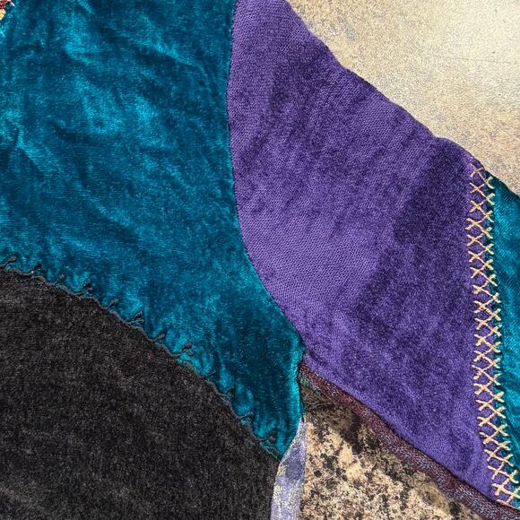 Tapestry Patch Vintage Jacket Patchwork Y2K Boho Art Teacher Eclectic Size Small - Picture 14 of 16